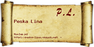 Peska Lina névjegykártya